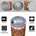 thumbnail image 4 of Pioneer Flower Floral Print Pattern 20oz Skinny Tumbler with Straw & Lid, Double Wall Vacuum Insulated Cup, Leak-Proof, Cup Holder Friendly, Hot 6H Cold 12H, 4 of 6