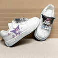 thumbnail image 2 of Zapatos de cuero azul Kuromi niñas lindos zapatos blancos para niños 2024 zapatillas nuevas de otoño e invierno, 2 of 4