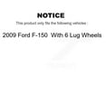 thumbnail image 2 of Transit Auto Front Rear Disc Brake Rotors and Ceramic Pads Kit for Car 2009 Ford F-150 with 6 Lug Wheels K8T-100960, 2 of 11