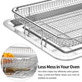 thumbnail image 2 of Air Fryer Basket for Oven,Oven Air Fryer Basket and Tray with 30 PCS Parchment Papers,2 Set Stainless Steel Air Fryer Pan and Crisper Tray for Baking Grilling XL(18.8" x 12.8" inch), 2 of 8