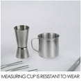 thumbnail image 7 of 2 Pcs Stainless Steel Measure Cups Metal Liquid Measuring Jug Silver, 7 of 7