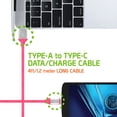 thumbnail image 2 of Flexible / Soft / Tangle-Free Type A to type C Data cable - by Cellet - Pink, 2 of 5