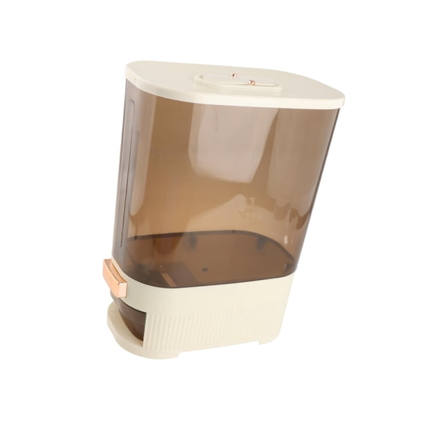 Caja de almacenamiento de arroz, dispensador de granos, cubo de granos, tapa hermética a prueba de fugas con taza, contenedor de alimentos secos para café