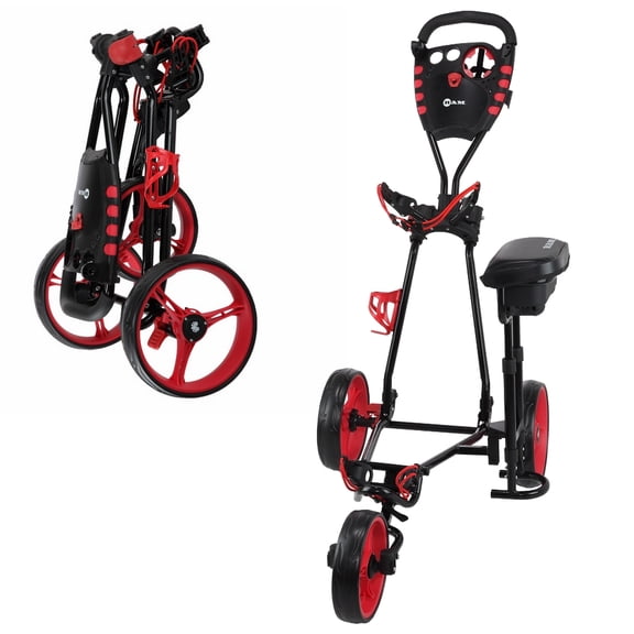 Ram Golf X-Pro Laser 3 Wheel Golf Pull Cart with Seat