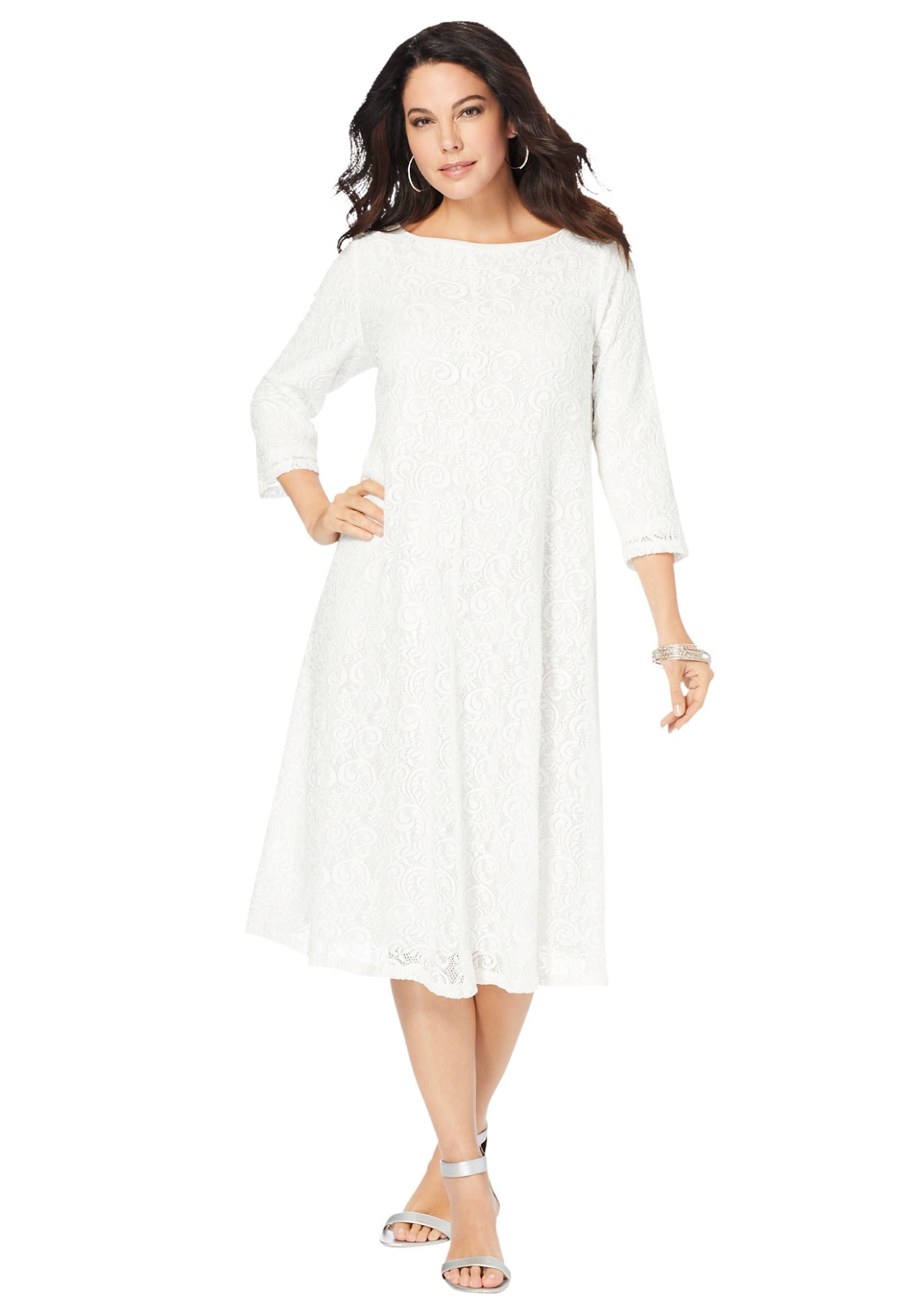 White Swing Dress plus size Dresses Images 2022