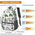 thumbnail image 3 of Tractor and Wheelbarrows White Pattern 17" School Backpacks for Teens,Waterproof Oxford Fabric,S-Shape Padded Straps for School,Travel,Hiking,Camping, 3 of 6