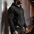 thumbnail image 5 of Mens Hoodies Zip Up Sweatshirt, Drawstring Hood Kangaroo Pocket Athletic Jacket, Casual Fall Winter Tops, 5 of 7