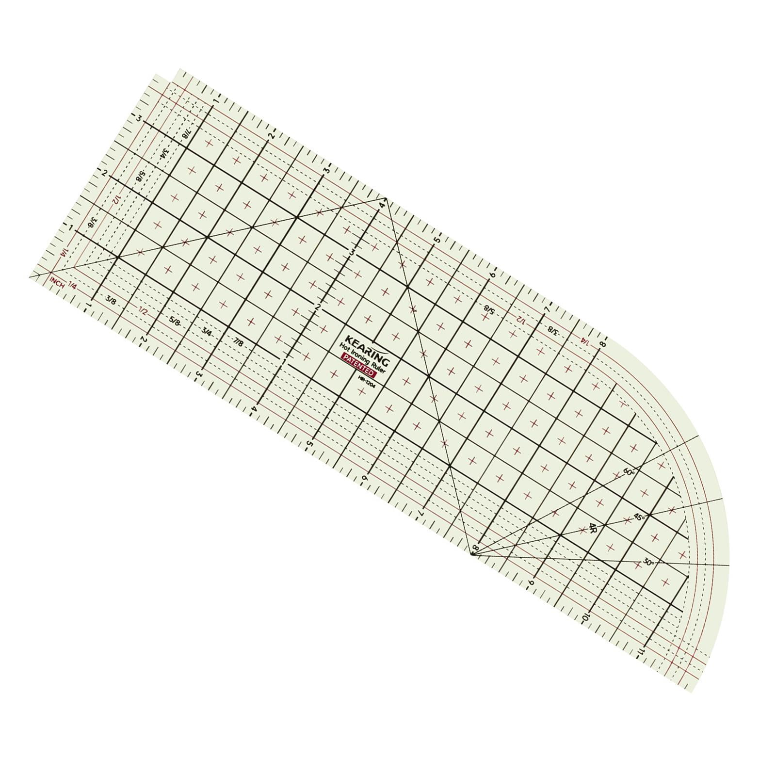 Hot Hem Ruler Tailor Patchwork Ruler Portable Heat Resistant Quilting Guide Sewing Ruler Sewing Fittings for Press Dry or Steam Iron Folding