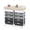 Gray, variant on BEHERZT Rolling Storage Cart with 10 Large Drawers, Utility Cart with Wooden TableTop for Craft Organizers, White