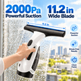 thumbnail image 2 of ICREOPRO Cordless Window Vacuum Cleaner, 20W Handheld Electric Glass Squeegee, 1.8-2.0 kPa Suction, 2200mAh, 50-Min Runtime, 150mL Tank, Spray Bottle & Microfiber Pad, 2 of 8