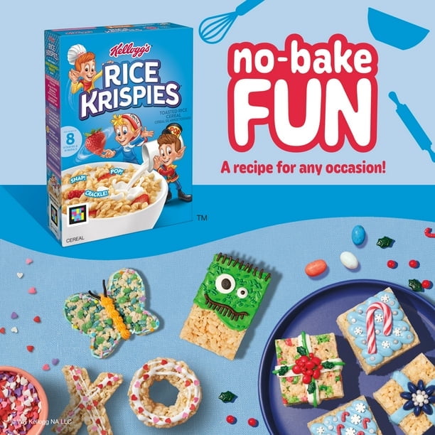 Kellogg's Rice Krispies Breakfast Cereal, 8 Vitamins and Mineral, Family Size, Original, 18oz Box - Pack of 3