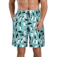 thumbnail image 1 of Balery Penguins Traje de Baño Estilo Hawaiano para Hombre, Shorts de Secado Rápido con Bolsillos-Small, 1 of 6