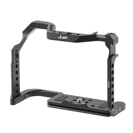 Image of Suzicca Protective Camera Cage Aluminum Alloy with Quick Release Plate Cold Shoe Mounts Numerous 1/4in-20 And 3/8in-16 Threaded Holes Compatible with R6II Camera