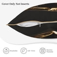 thumbnail image 5 of Fotbe Golden Lips Modern Sculpture Pattern Velvet Decorative Throw Pillow Covers with Elegant Piping, Soft Plush Cushion Cover for Sofa, Bed, Car, Office-16"x16", 5 of 8