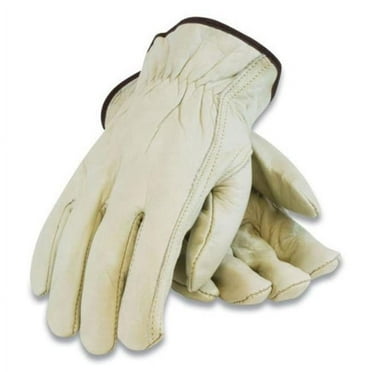 Economy Grade Top-grain Cowhide Leather Drivers Gloves, Small - Tan