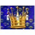thumbnail image 1 of Metal Light Switch Wall Plate Outlet Cover (Queen Crown Blue Pattern - Triple Toggle), 1 of 2