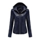 thumbnail image 2 of Chaquetas de Cuero Para Mujer, Abrigos, Abrigos Cálidos de Manga Larga, Parkas Finas de Invierno, Abrigo Sin Capucha de Imitación Odeerbi ODB173104, 2 of 9