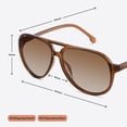 thumbnail image 5 of Lentes de sol Livho Retro Aviador polarizados proteccion UV400 de gran tamaño, 5 of 5