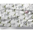 thumbnail image 2 of Soimoi Green Georgette Viscose Fabric Tree & World Map Print Fabric by the Yard 42 Inch Wide, 2 of 3