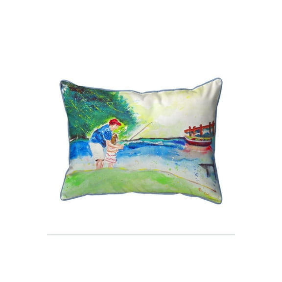Betsy Drake HJ898 16 x 20 in. Fishing Lesson Large Indoor & Outdoor Pillow