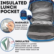 J World Boys And Girls Duo 18 Rolling Backpack With Lunch Bag For School And Travel, Spaceship