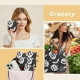 thumbnail image 6 of 5 Pack Foldable Shopping Bag,Halloween White Ghosts Pumpkins and Spider Webs Reusable Grocery Bags with Pockets,Large Reusable Tote Bags with Handles Waterproof & Lightweight, 6 of 6