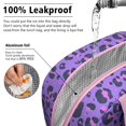 thumbnail image 5 of Insulated Lunch Bag for Women, Floral Print Oxford Fabric Lunch Box, Leakproof Thermal Cooler Tote for Work, School & Picnic, Leopard Animal Print, 5 of 5