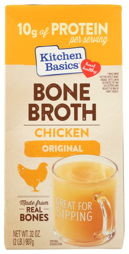(12 Pack) Kitchen Basics Original Chicken Bone Broth, 32 Fz Walmart