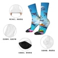 thumbnail image 5 of Honeii Astronaut Tropical Dolphin Print Adult Socks,Crew Socks,Casual Calf Socks,Daily Wear Socks for Men & Women, Perfect for Sports, Casual and Everyday Use, 5 of 6