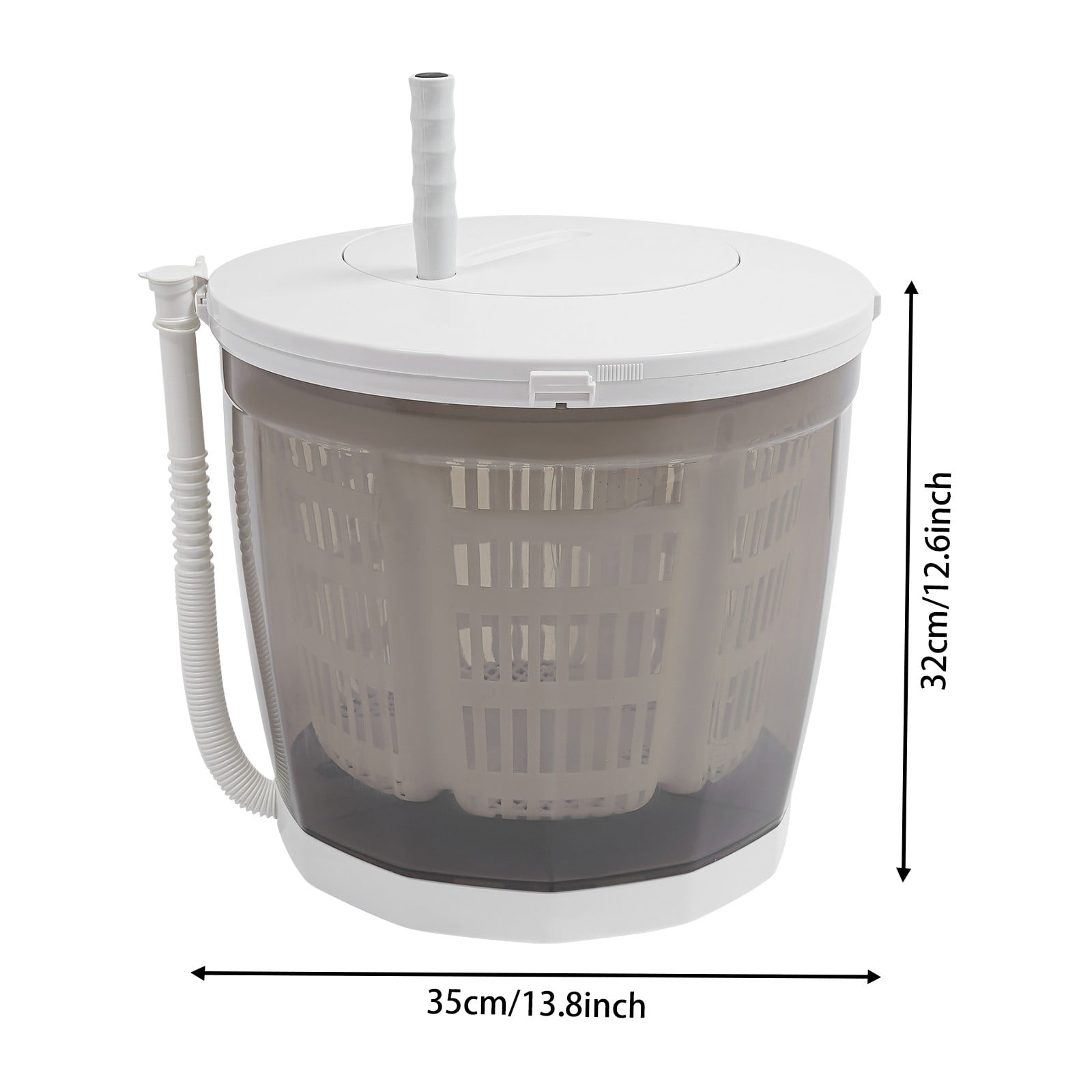 1 PCS 2 in 1 Manual Washing Machine, Compact Washer Spin Dryer, Hand Washer, 35*32cm/13.8*12.6in