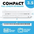thumbnail image 3 of Carry-on Folding Piano - White Portable Digital 88 Key Piano Keyboard with Rechargeable Battery and MIDI over USB - 128 Sounds Through Stereo Speakers - With Electronic Sustain Pedal and Storage Bag, 3 of 7