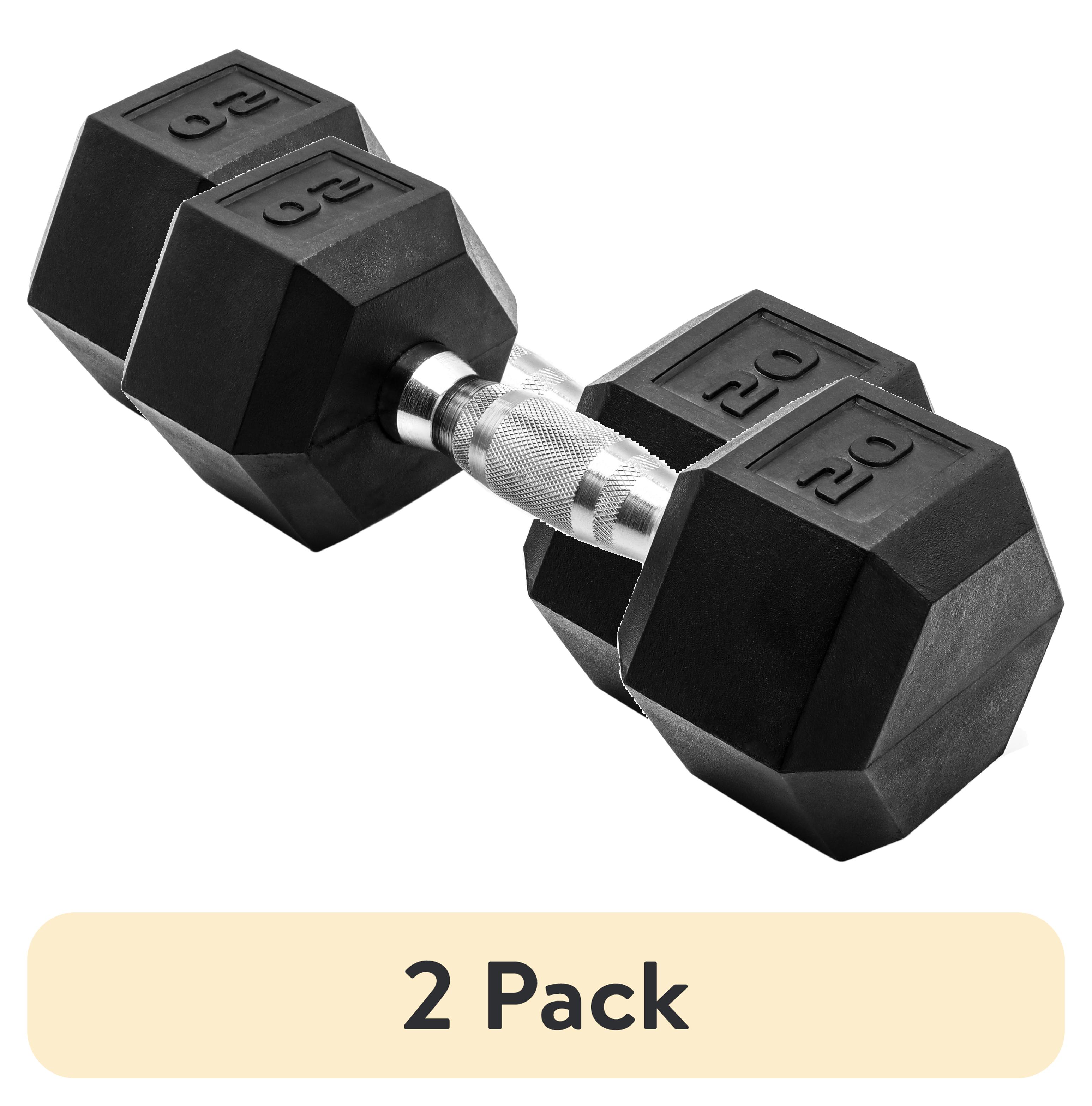 (2 pack) CAP Barbell, 20lb Rubber Hex Dumbbell, Single