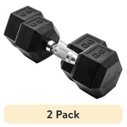(2 pack) CAP Barbell, 20lb Rubber Hex Dumbbell, Single