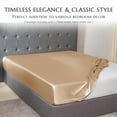 thumbnail image 3 of THXSILK Silk Fitted Sheet, 100% Pure 19 Momme Mulberry Silk, Only Seamless Bedding Set with 16'' Deep Pocket Elastic Adjustable(Queen Size 60''x80''+16”, Champagne), 3 of 9