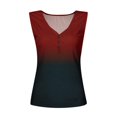 thumbnail image 4 of Bovemsi Camisole Tops for Women Women's Summer V Tie Button Gradient Printed Strip Fabric Loose Casual Tank Top Basic Tanks, 4 of 5