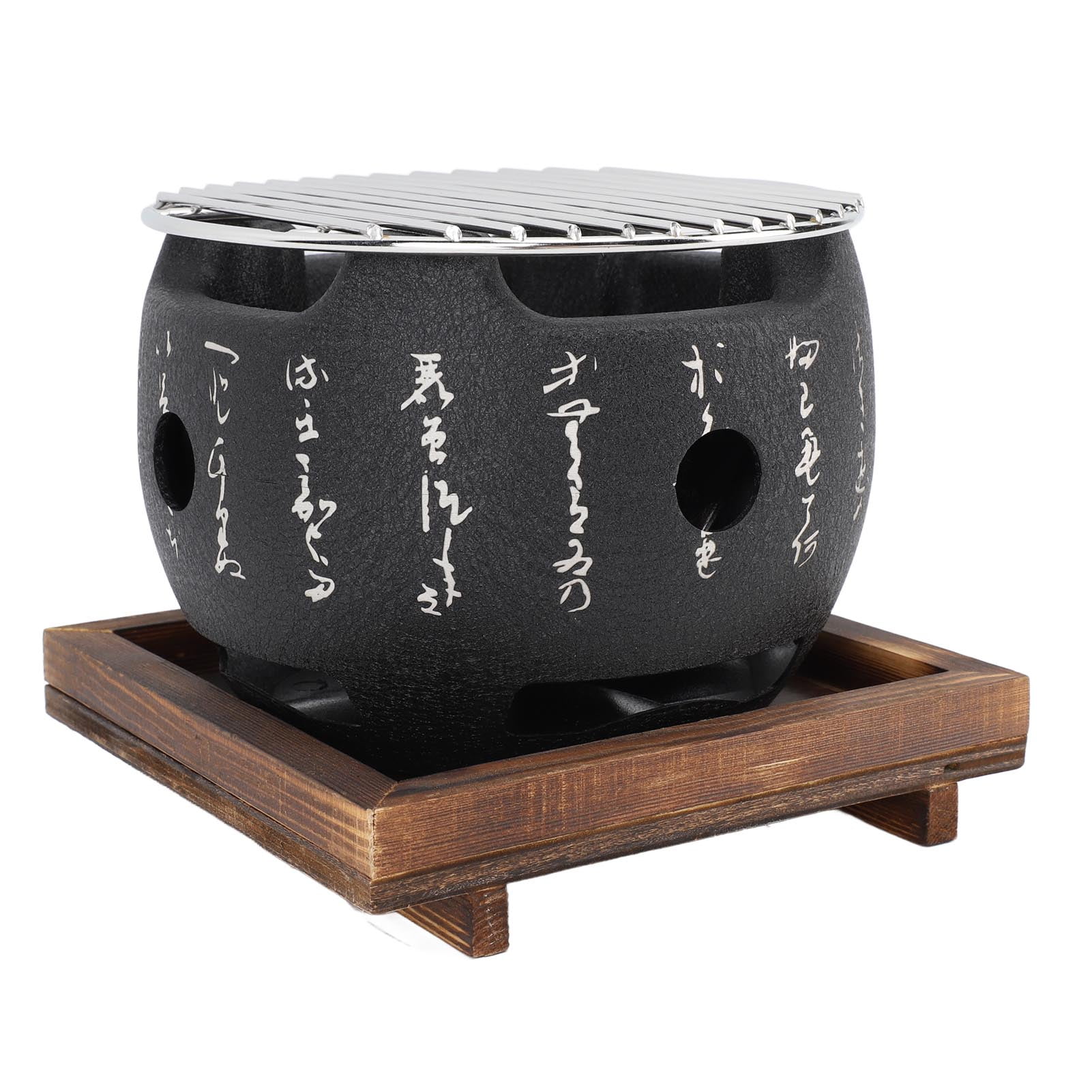 Mini BBQ Grill Even Heating Mini Cast Iron Hibachi Grill Japanese Style Tabletop Small Charcoal Stove BBQ Grill Grate for Outdoor Camping Walmart
