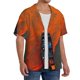 thumbnail image 2 of Balery Orange Net Fishing Boat Camisa Casual de Manga Corta con Botones para Hombre, Texturizada, Estilo Cubano, para Playa, Verano-X-Large, 2 of 5