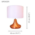 thumbnail image 2 of Xtricity - Modern Table Lamp, 15.75'' x 20.0", From The Spencer Collection, Copper, 2 of 4