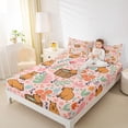 thumbnail image 3 of Erosebridal Cartoon Monstera Leaf Full Size Sheets,Brown Capybara Rodent Animal Rustic Flowers Bed Sheets For Kids Girls 4-Piece, 3 of 6
