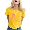 thumbnail image 1 of Fgnfyis T-Shirts Élégants pour Femmes - T-Shirt à Manches Courtes Imprimé Col Rond pour Usage Quotidien et Sorties Décontractées T-Shirts pour Femmes Jaune P, 1 of 4