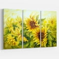 thumbnail image 2 of Designart 'Bright Yellow Sunny Sunflowers ' Floral Painting Canvas, 2 of 3