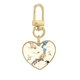 thumbnail image 1 of Mapa cultural local tradicional japonesa Llavero de metal en forma de corazón dorado, 1 of 3