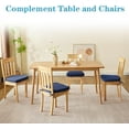 thumbnail image 6 of Chair Cushions for Dining Chairs Set of 6, Non Slip Kitchen Chair Pads, 17" x 16" x 2", Indoor Dining Chair Cushions with Ties, D-Shaped Seat Cushions for Kitchen Chairs, Navy Blue, 6 of 13