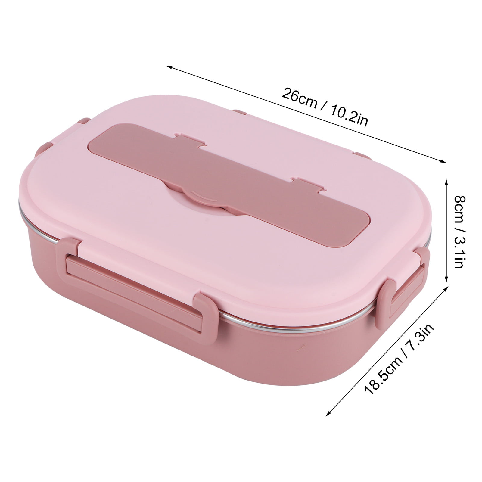 Lunch Box for Kids & Adults - Stainless Steel / ABS – Pink & Blue