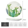thumbnail image 2 of Wukai Cartoon Cactus Print Decorative Plate for Display,Bone China Decorative Plate, Ceramic Dinner Plate with Stand, Vertical Ceramic Plate-7in, 2 of 6