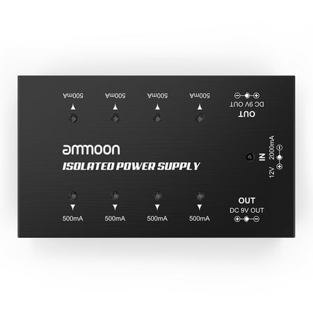 

Ammoon Compact Size Guitar Effect Power Supply 8 Isolated DC Outputs for 9V/18V Guitar Effects