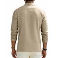 thumbnail image 6 of Dolkfu Casual Shirts for Men Linen Long Sleeve Polos Collared Button Regular Fit Men T Shirts L, 6 of 9
