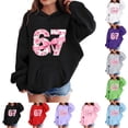 thumbnail image 1 of 67 Niños con capucha Niñas 6 7 Meme Sudadera cómoda manga larga Suéteres divertidos 6 7 Número impreso Novedad manga larga con capucha Suéter de moda cómodo once once hoodie (rojo,7-8 años), 1 of 4