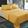 thumbnail image 4 of 300 Thread Count 100% Egyptian Cotton 4-Piece Bed Sheet Set (1 Flat, 1 Fitted Sheet, 2 Pillow Covers) 27 Inches Deep Pocket Solid, 4 of 6