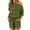 Army Green, variant on Diufon Summer Rompers for Women Elastic Waist Shorts Overall Short Sleeve One Shoulder Jumpsuit